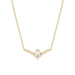 You're the One™ 5/8 CT. T.W. Certified Lab-Created Diamond Chevron Necklace in 14K Gold (F/SI2) – 18.5&quot;