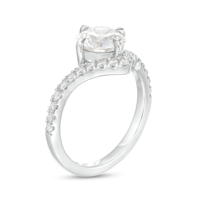 Main Image 4 of You're the One™ 1-3/4 CT. T.W. Certified Lab-Grown Diamond Chevron Engagement Ring in 14K White Gold (F/SI2)