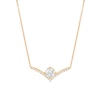 Thumbnail Image 1 of You're the One™ 1-1/5 CT. T.W. Certified Lab-Created Diamond Chevron Necklace in 14K Gold (F/SI2) – 18.5"