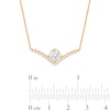 Thumbnail Image 3 of You're the One™ 1-1/5 CT. T.W. Certified Lab-Created Diamond Chevron Necklace in 14K Gold (F/SI2) – 18.5"
