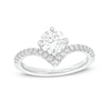 Thumbnail Image 1 of You're the One™ 1-1/5 CT. T.W. Certified Lab-Grown Diamond Chevron Engagement Ring in 14K White Gold (F/SI2)