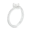 Thumbnail Image 4 of You're the One™ 1-1/5 CT. T.W. Certified Lab-Grown Diamond Chevron Engagement Ring in 14K White Gold (F/SI2)
