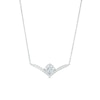 Thumbnail Image 1 of You're the One™ 1-1/5 CT. T.W. Certified Lab-Grown Diamond Chevron Necklace in 14K White Gold (F/SI2) – 18.5"