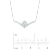 Thumbnail Image 3 of You're the One™ 1-1/5 CT. T.W. Certified Lab-Grown Diamond Chevron Necklace in 14K White Gold (F/SI2) – 18.5"