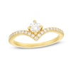 Thumbnail Image 1 of You're the One™ 3/8 CT. T.W. Certified Lab-Grown Diamond Chevron Engagement Ring in 14K Gold (F/SI2)