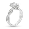 Thumbnail Image 2 of Kleinfeld® x Zales 2-1/5 CT. T.W. Certified Emerald-Cut Lab-Created Diamond Twist Engagement Ring in Platinum (F/VS2)