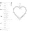 Thumbnail Image 2 of 1/2 CT. T.W. Diamond Graduated Open Heart Pendant in 14K White Gold
