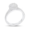 Thumbnail Image 2 of 5/8 CT. T.W. Oval-Shaped Multi-Diamond Frame Bridal Set in 10K White Gold