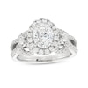 Thumbnail Image 1 of Kleinfeld® x Zales 2-1/5 CT. T.W. Certified Oval Lab-Grown Diamond Split Shank Engagement Ring in Platinum (F/VS2)