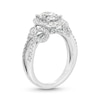 Thumbnail Image 2 of Kleinfeld® x Zales 2-1/5 CT. T.W. Certified Oval Lab-Created Diamond Split Shank Engagement Ring in Platinum (F/VS2)