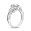 Thumbnail Image 2 of Kleinfeld® x Zales 2-1/5 CT. T.W. Certified Oval Lab-Created Diamond Split Shank Engagement Ring in Platinum (F/VS2)