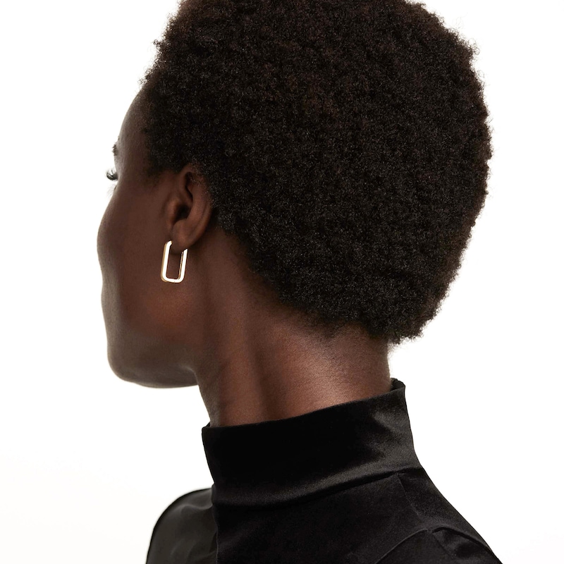 Main Image 2 of PDPAOLA™ at Zales Ribbed Hoop Earrings in Sterling Silver with 18K Gold Plate