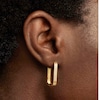 Thumbnail Image 6 of PDPAOLA™ at Zales Ribbed Hoop Earrings in Sterling Silver with 18K Gold Plate
