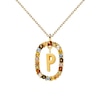 Thumbnail Image 5 of PDPAOLA™ at Zales Multi-Color "P" Pendant in Sterling Silver with 18K Gold Plate