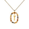Thumbnail Image 5 of PDPAOLA™ at Zales Multi-Color "T" Pendant in Sterling Silver with 18K Gold Plate