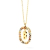 Thumbnail Image 3 of PDPAOLA™ at Zales Multi-Color "B" Pendant in Sterling Silver with 18K Gold Plate