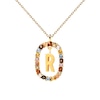 Thumbnail Image 6 of PDPAOLA™ at Zales Multi-Color "R" Pendant in Sterling Silver with 18K Gold Plate