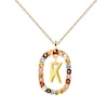 Thumbnail Image 5 of PDPAOLA™ at Zales Multi-Color "K" Pendant in Sterling Silver with 18K Gold Plate