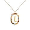 Thumbnail Image 5 of PDPAOLA™ at Zales Multi-Color "L" Pendant in Sterling Silver with 18K Gold Plate
