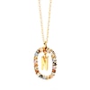 Thumbnail Image 3 of PDPAOLA™ at Zales Multi-Color "N" Pendant in Sterling Silver with 18K Gold Plate