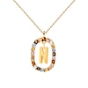Thumbnail Image 6 of PDPAOLA™ at Zales Multi-Color "N" Pendant in Sterling Silver with 18K Gold Plate