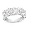 Thumbnail Image 1 of 2 CT. T.W. Certified Lab-Grown Diamond Alternating Triple Row Anniversary Band in 14K White Gold (F/VS2)