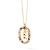 Thumbnail Image 1 of PDPAOLA™ at Zales Multi-Color "E" Pendant in Sterling Silver with 18K Gold Plate