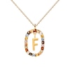 Thumbnail Image 6 of PDPAOLA™ at Zales Multi-Color "F" Pendant in Sterling Silver with 18K Gold Plate