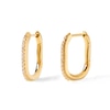 Thumbnail Image 5 of PDPAOLA™ at Zales Cubic Zirconia U-Hoop Earrings in Sterling Silver with 18K Gold Plate