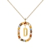 Thumbnail Image 4 of PDPAOLA™ at Zales Multi-Color "D" Pendant in Sterling Silver with 18K Gold Plate