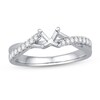 Thumbnail Image 1 of 1/4 CT. T.W. Diamond Twist Shank Semi-Mount in 14K White Gold