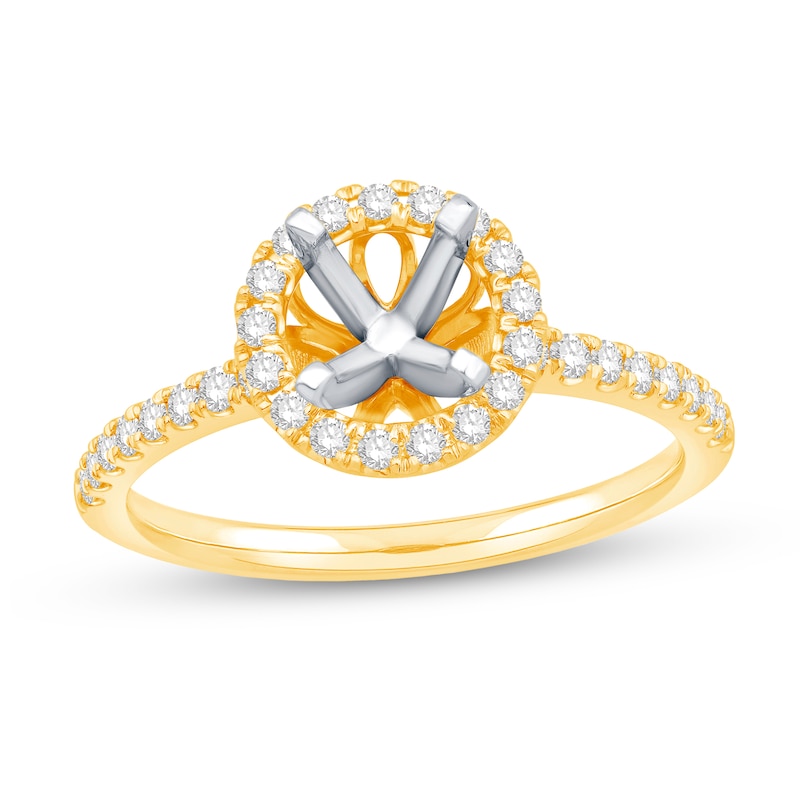 1/3 CT. T.W. Diamond Frame Semi-Mount in 14K Gold