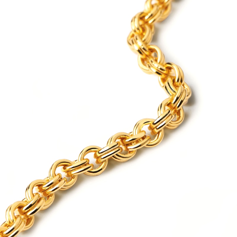 Main Image 3 of PDPAOLA™ at Zales 4.0mm Rolo Chain Bracelet in Solid Sterling Silver  with 18K Gold Plate – 7.68"
