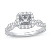 Thumbnail Image 1 of 5/8 CT. T.W. Diamond Cushion-Shaped Frame Twist Shank Semi-Mount in Platinum