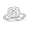 Thumbnail Image 0 of 1 CT. T.W. Cushion-Shaped Multi-Diamond Frame Engagement Ring in 14K White Gold