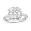 Thumbnail Image 1 of 1 CT. T.W. Cushion-Shaped Multi-Diamond Frame Engagement Ring in 14K White Gold