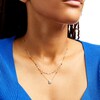 Thumbnail Image 2 of 1/6 CT. T.W. Cushion-Shaped Multi-Diamond Frame Double Strand Necklace in 10K Gold - 16.5"