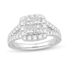 Thumbnail Image 0 of 1-3/4 CT. T.W. Quad Princess-Cut Diamond Cushion-Shaped Frame Engagement Ring in 14K White Gold