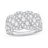 Thumbnail Image 1 of 2 CT. T.W. Diamond Scallop Edge Multi-Row Anniversary Band in 14K White Gold