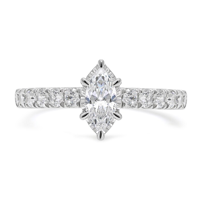 1 CT. T.W. Marquise Diamond Engagement Ring in 10K White Gold
