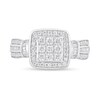 Thumbnail Image 2 of 1 CT. T.W. Princess-Shaped Multi-Diamond Frame Engagement Ring in 14K White Gold