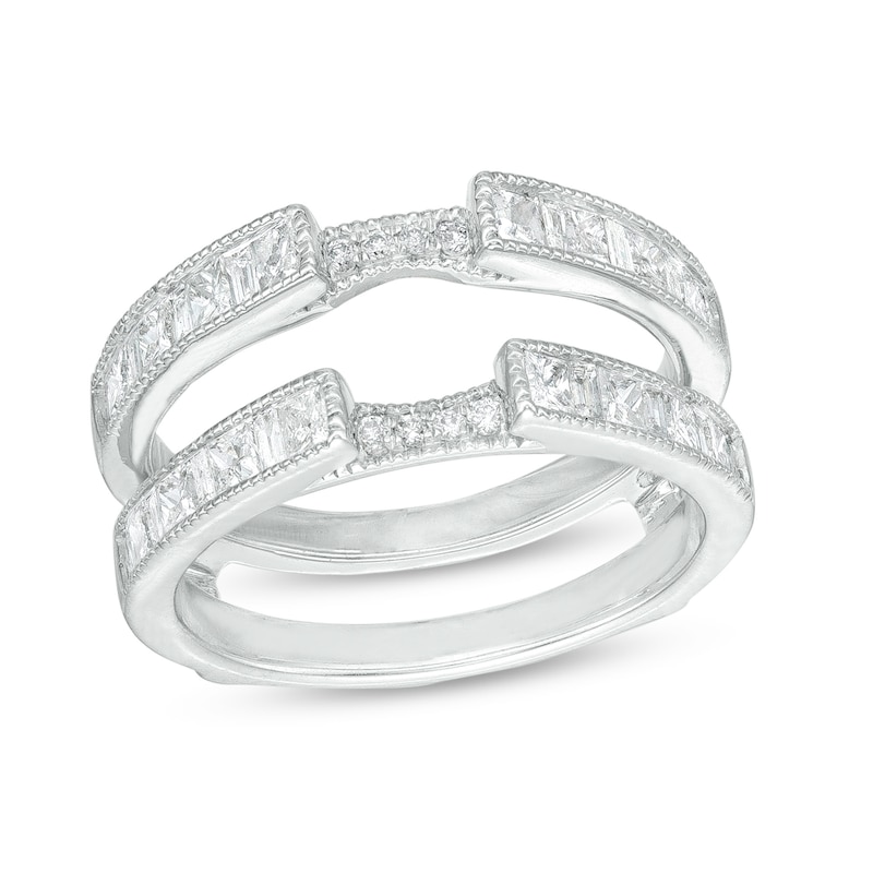 Main Image 1 of 3/4 CT. T.W. Multi-Shape Diamond Solitaire Enhancer in 14K White Gold