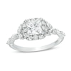Thumbnail Image 1 of Kleinfeld® x Zales 2 CT. T.W. Certified Princess-Cut Lab-Grown Diamond Frame Engagement Ring in Platinum (F/VS2)