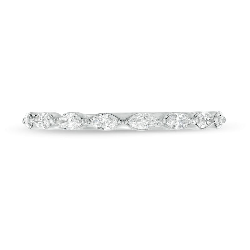 Kleinfeld® x Zales 1/2 CT. T.W. Certified Marquise Lab-Created Diamond Eight Stone Anniversary Band in Platinum (F/VS2)