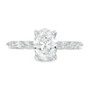 Thumbnail Image 3 of Kleinfeld® x Zales 2-1/5 CT. T.W. Certified Oval Lab-Created Diamond Scallop Shank Engagement Ring in Platinum (F/VS2)