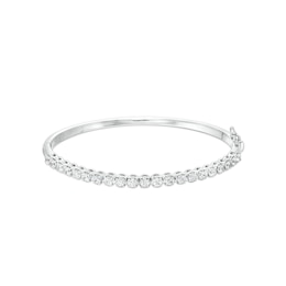2 CT. T.W. Certified Lab-Grown Diamond Bangle in 14K White Gold (F/SI2) – 7.25"