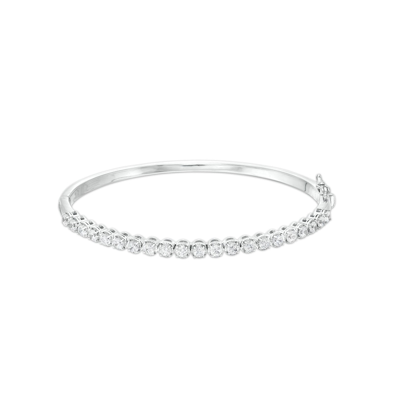 Main Image 1 of 2 CT. T.W. Certified Lab-Grown Diamond Bangle in 14K White Gold (F/SI2) – 7.25"