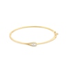 Thumbnail Image 1 of 1/4 CT. T.W. Certified Pear-Shaped Lab-Grown Multi-Diamond Sideways Bangle in 14K Gold (F/SI2) - 7.25"