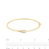 Thumbnail Image 3 of 1/4 CT. T.W. Certified Pear-Shaped Lab-Grown Multi-Diamond Sideways Bangle in 14K Gold (F/SI2) - 7.25"