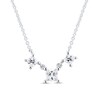 Thumbnail Image 1 of 1/2 CT. T.W. Princess-Cut Diamond Past Present Future® Trio Necklace in 10K White Gold